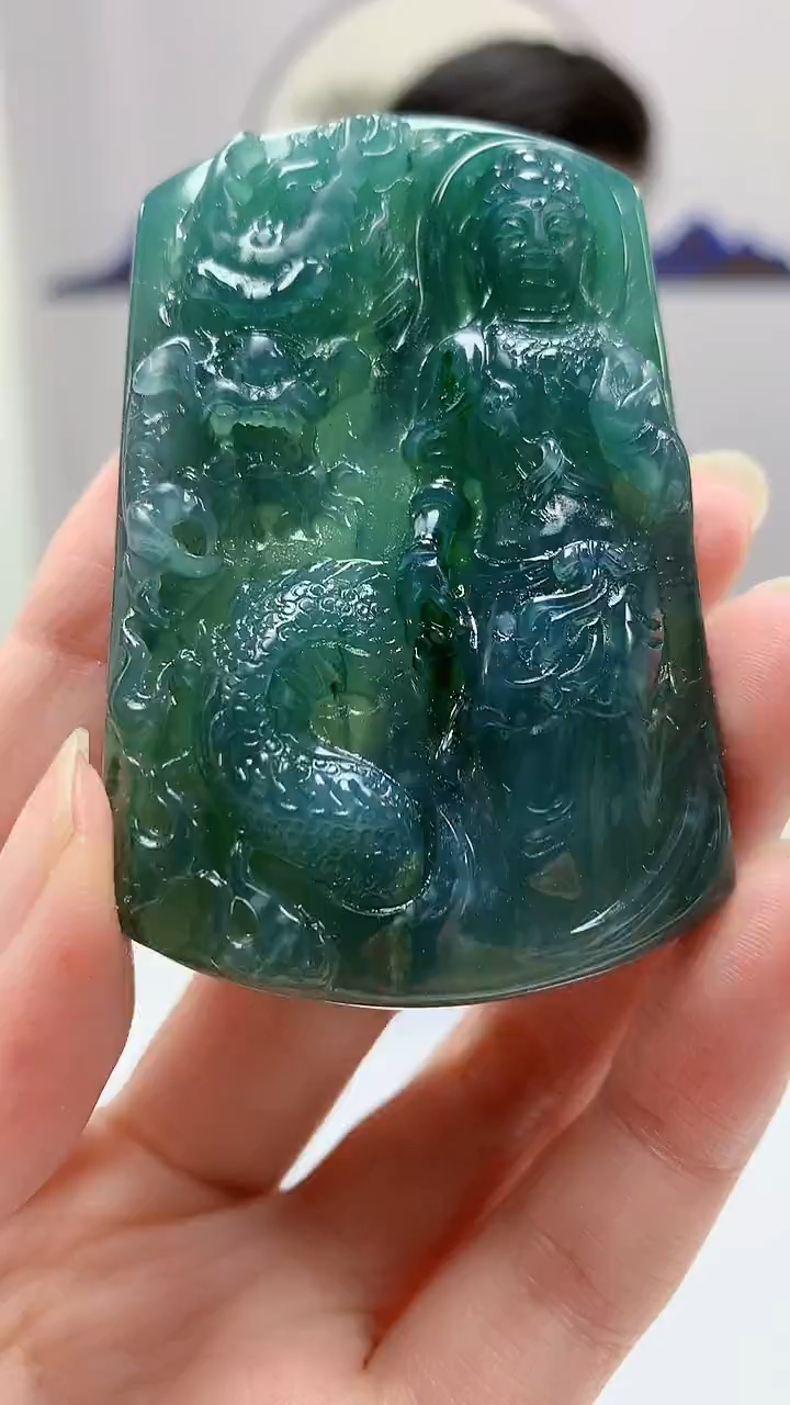 【闪购商品】定制翡翠未镶嵌4917zm-毛货挂件观音209