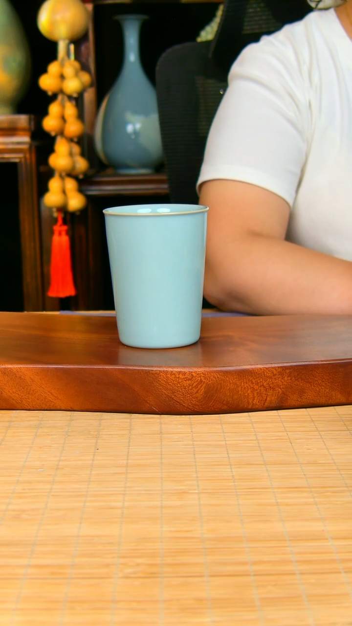 瓷片可乐杯全手工不完美