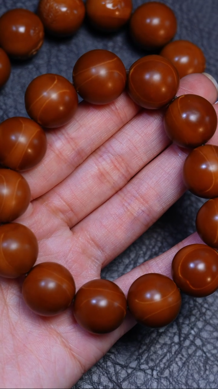 【闪购商品】橄榄核手串/手链1.7铁核光珠