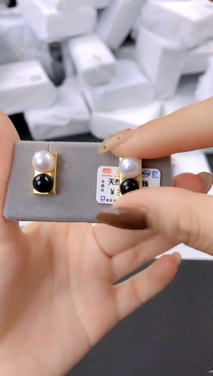 未镶嵌耳饰淡水珍珠ed1065