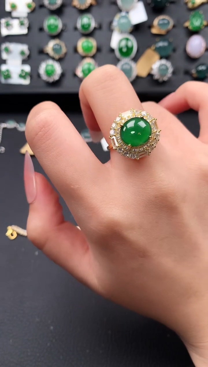 【闪购商品】翡翠戒指银S925镶嵌6314141