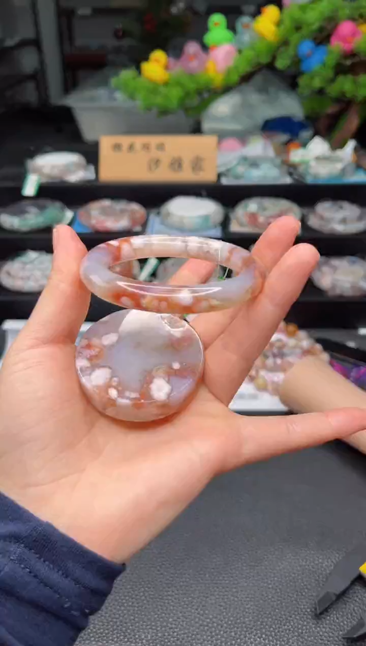 石英质玉未镶嵌手镯53圈口 （赠品镯心）66664