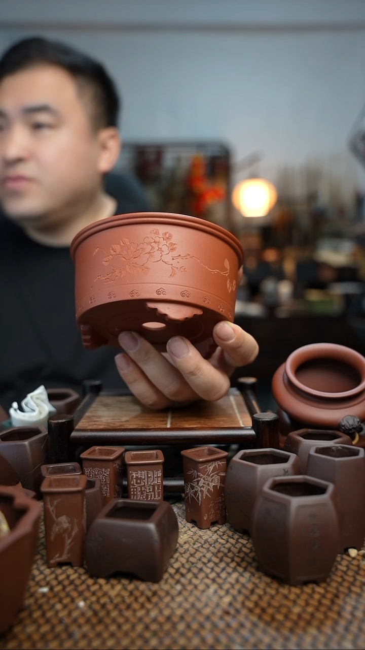 紫砂花盆長木軒精品紫砂