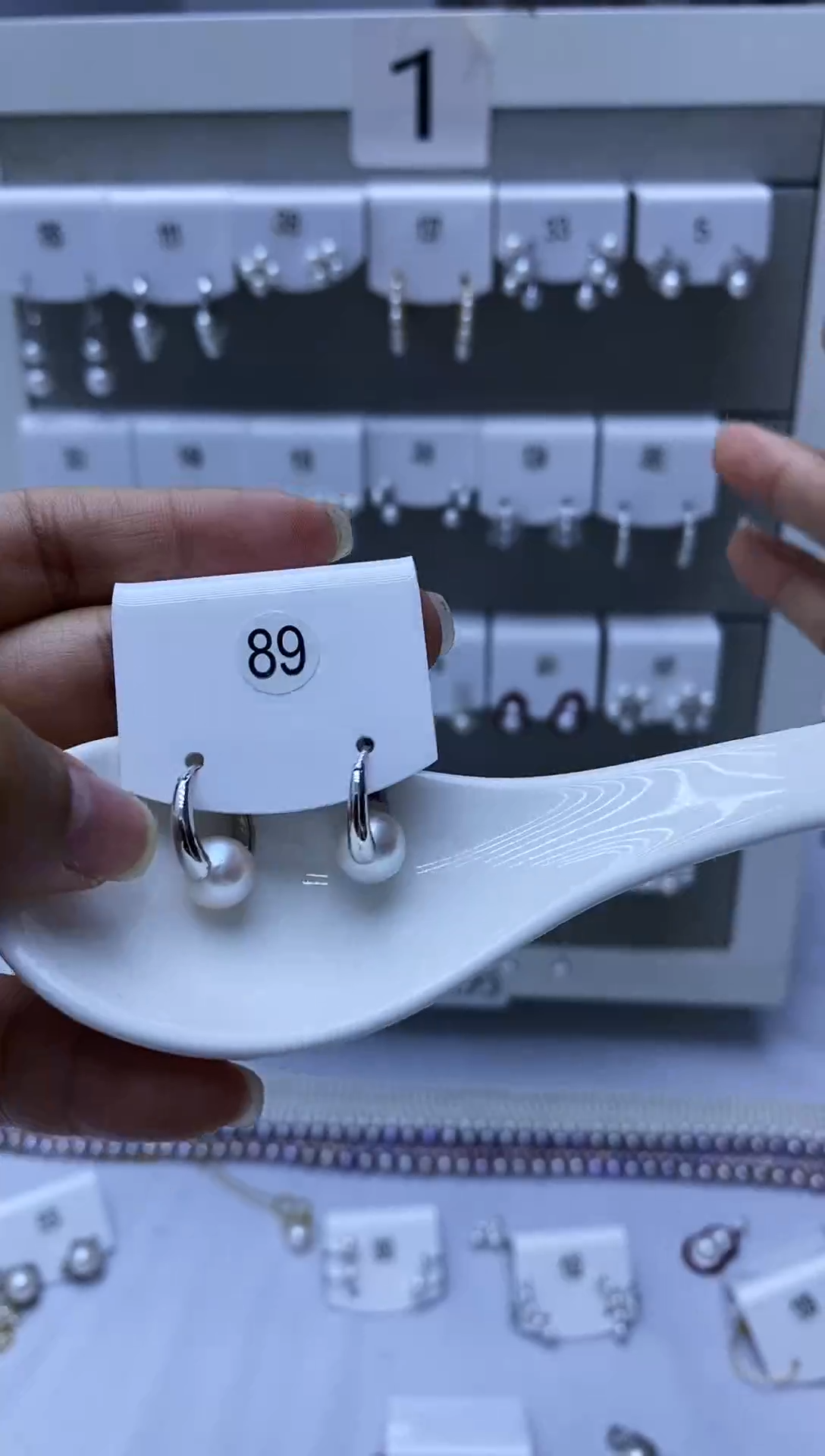 银S925镶嵌耳饰海水珍珠89