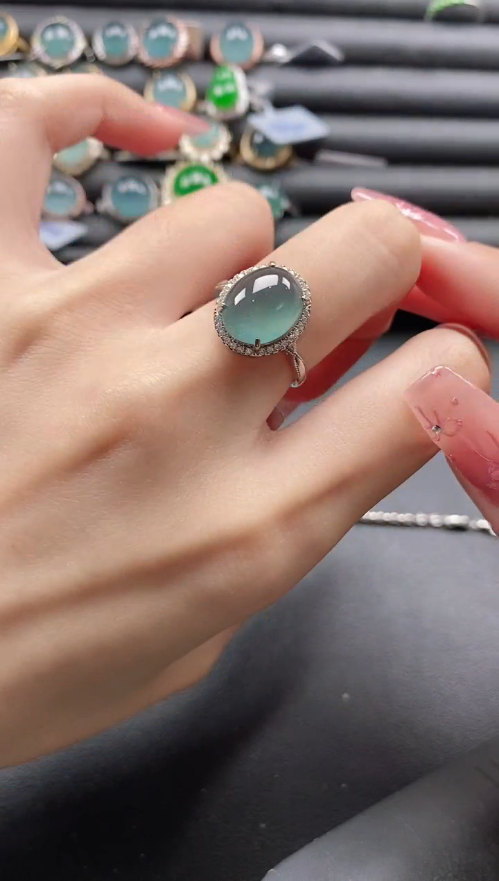 【闪购商品】翡翠戒指银S925镶嵌1111