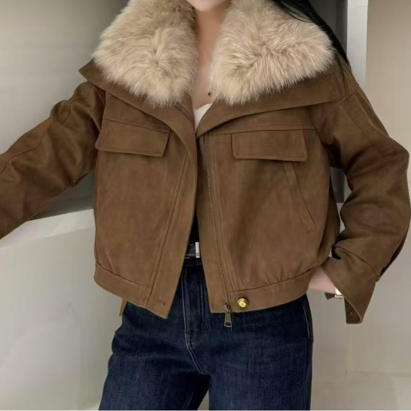 【雪澜专属】冬季韩版短款洋气狐狸毛羽绒皮草～5233