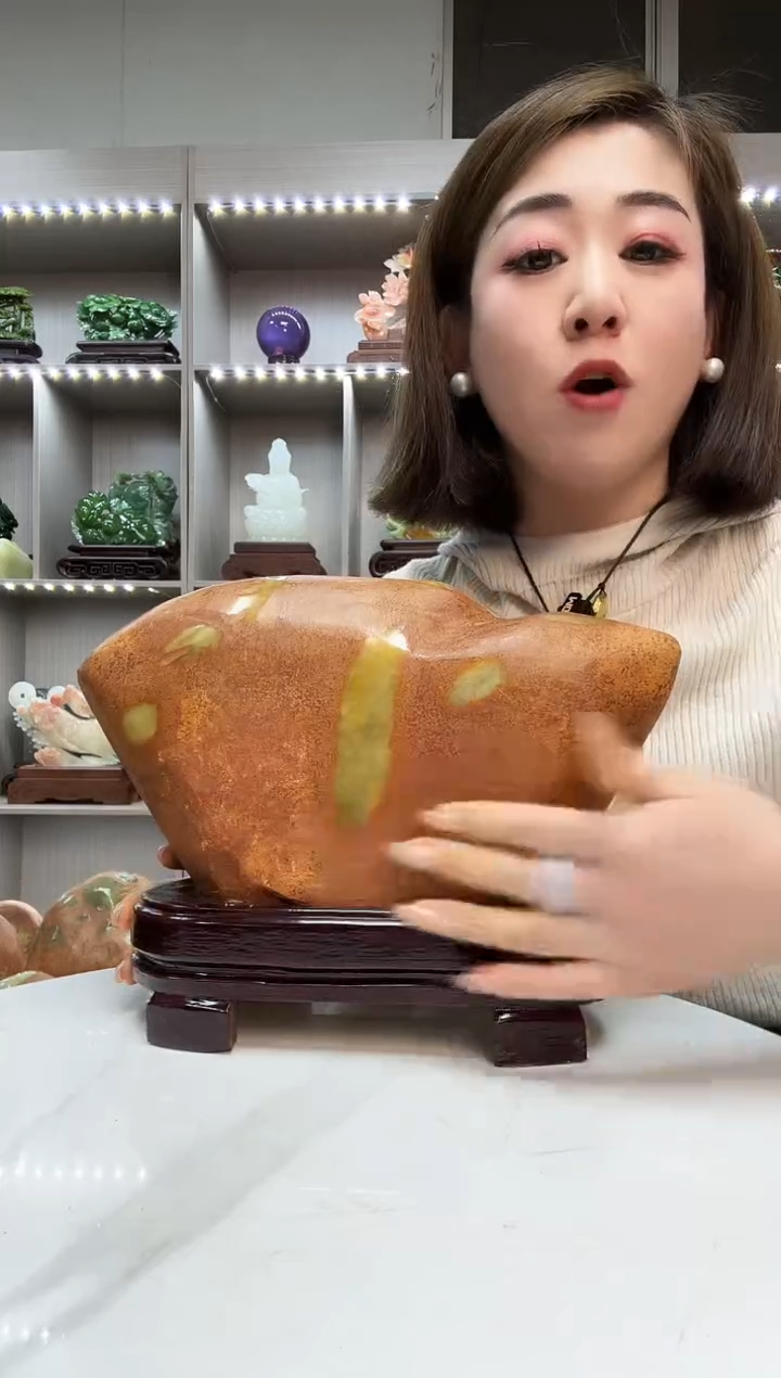 石材天然石材家居摆件办公室客厅玄关高档摆件