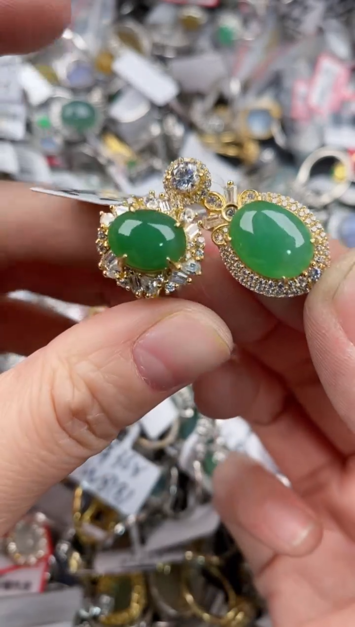 银S925镶嵌戒指翡翠555                 4