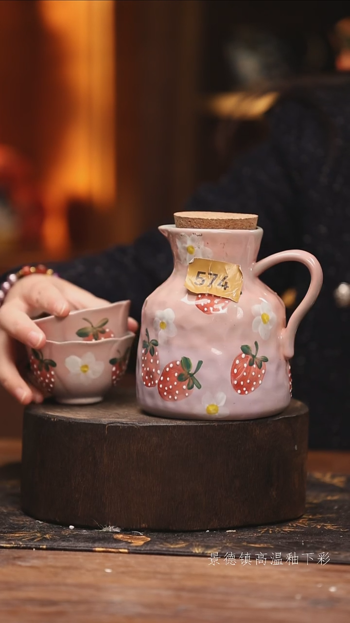 陶瓷景德镇高温釉下手绘陶瓷@L574@