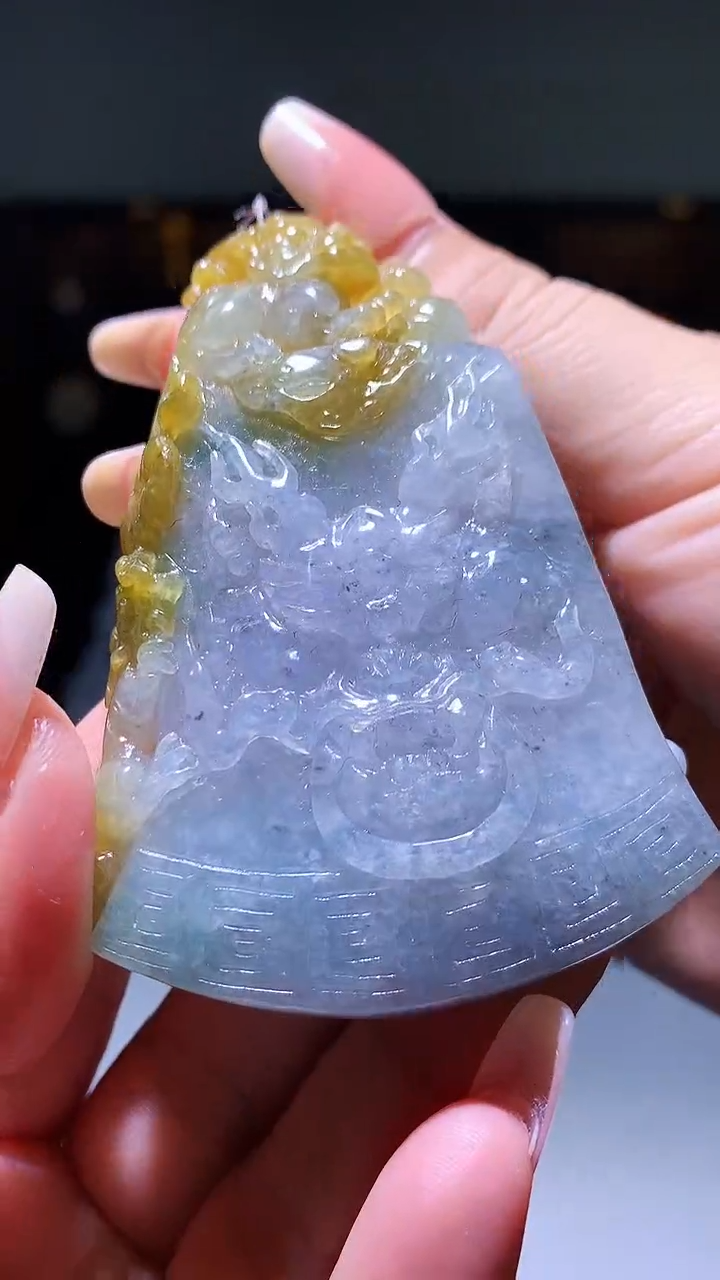 【闪购商品】定制翡翠未镶嵌1057xx-毛货挂件23