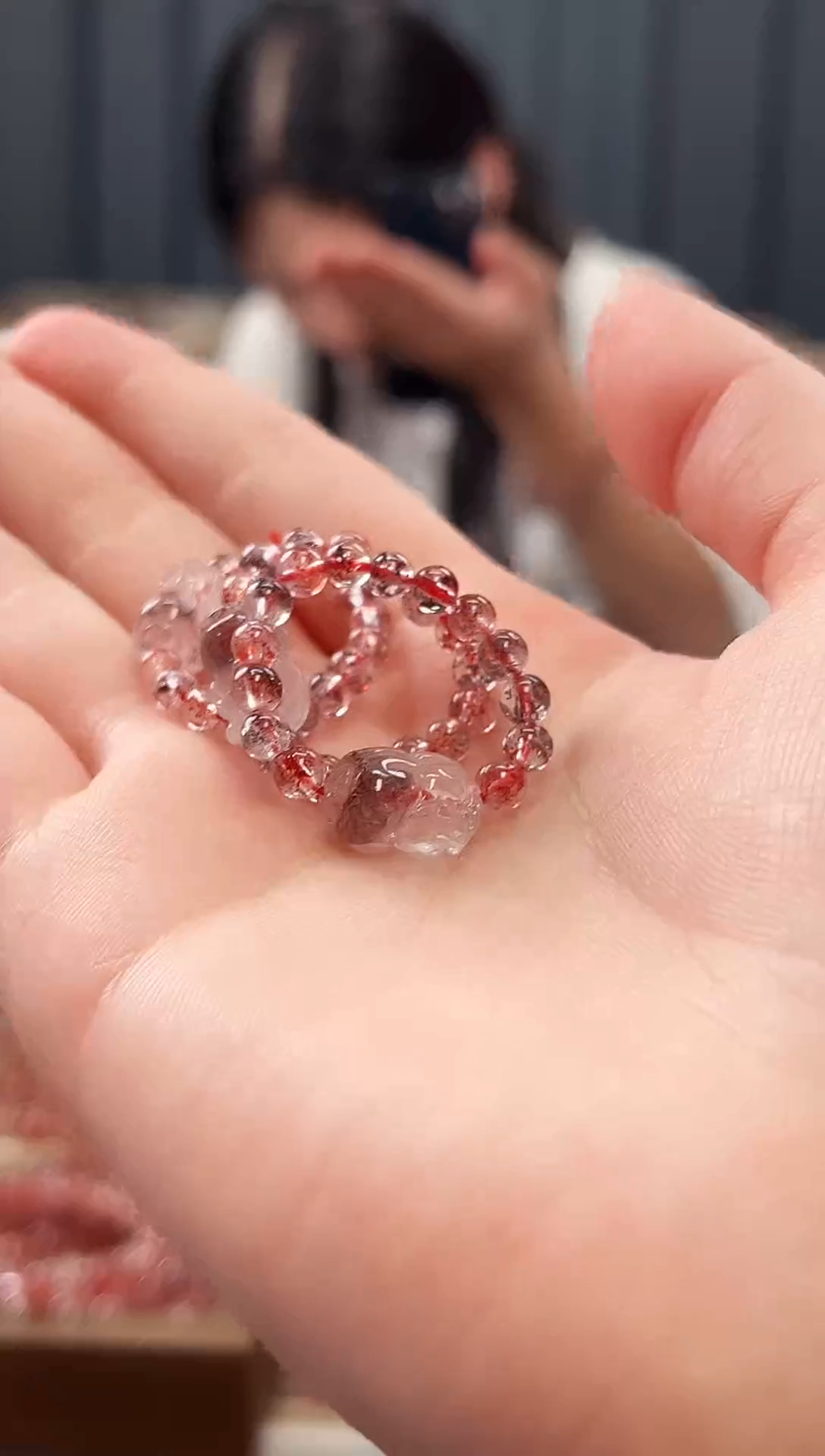 未镶嵌手串水晶金草莓超七貔貅戒圈【多样性发一】