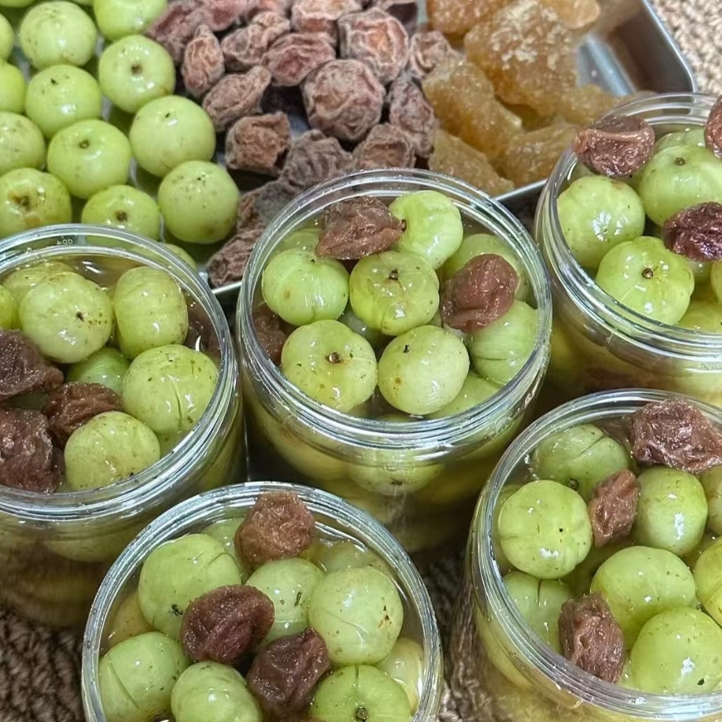 潮汕特产甘草水果古法手工腌制冰糖话梅油柑酸甜回甘柠檬油柑