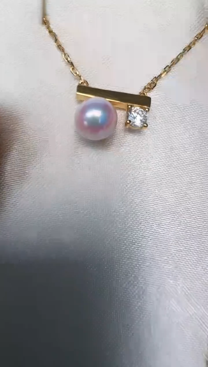 海水珍珠银S925镶嵌颈饰套链