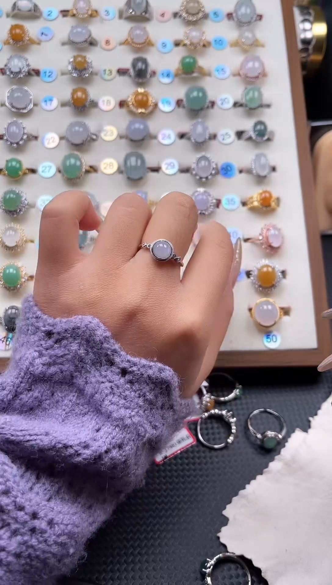 【闪购商品】翡翠戒指银S925镶嵌天然A货翡翠戒指