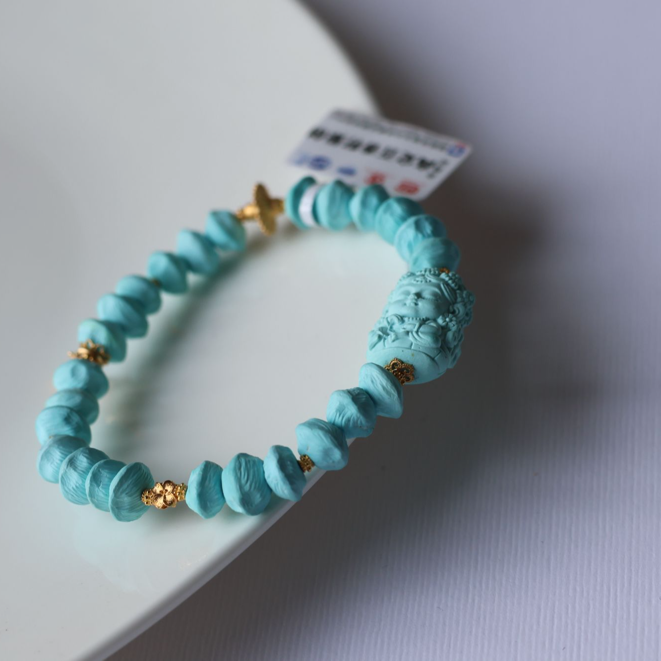 18K绿松百香籽精品原创手串