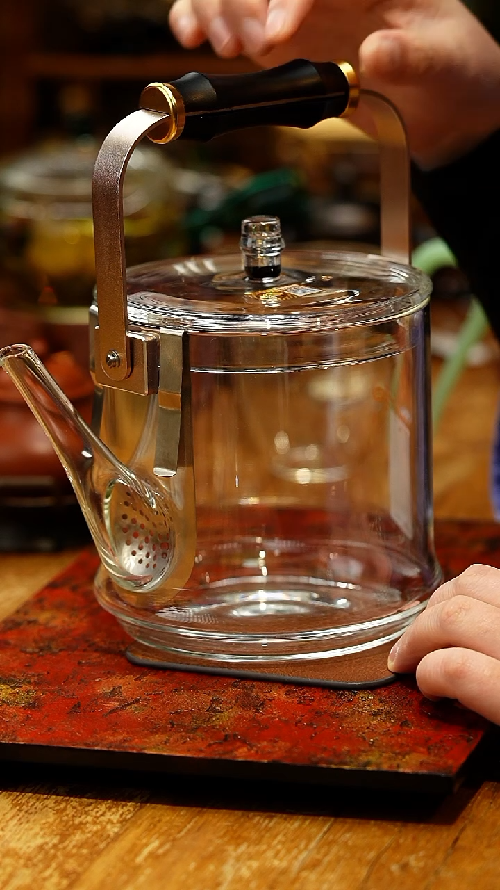 【闪购商品】禾器/透明君若壶/滤片款/紫光檀把
