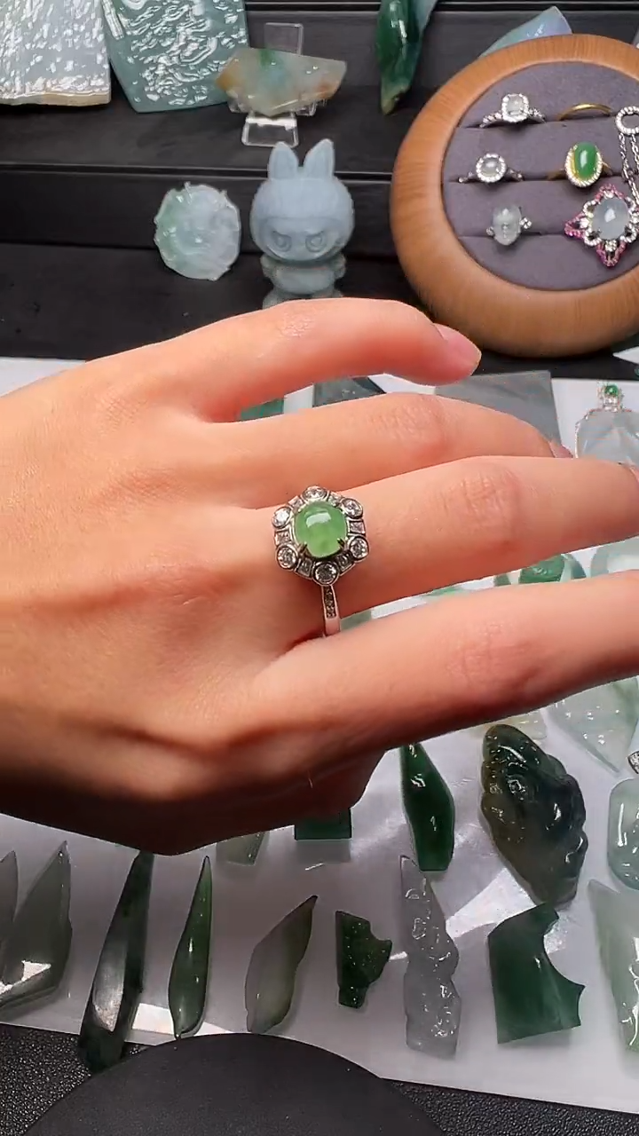 未镶嵌戒指翡翠天然缅甸A货翡翠