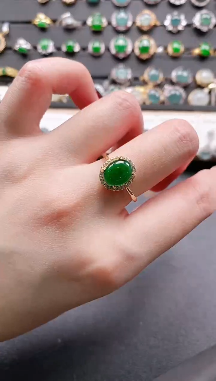 【闪购商品】翡翠戒指银S925镶嵌11111111