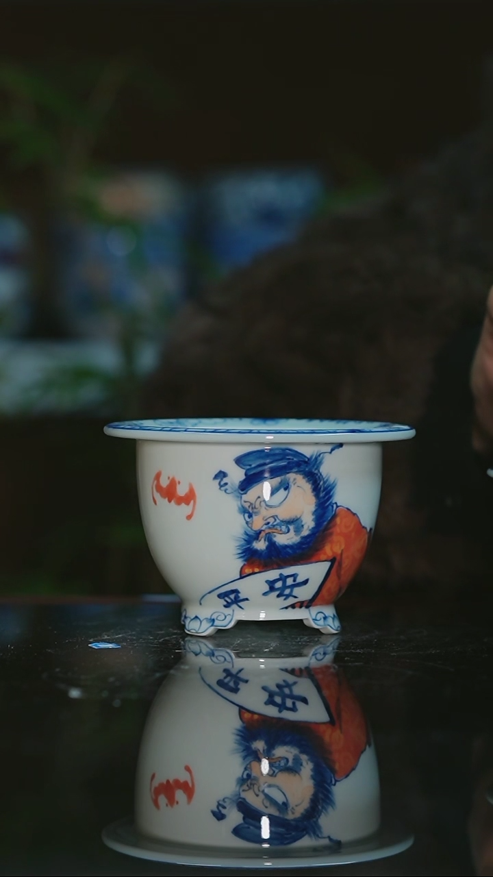 【闪购商品】手绘陶瓷内口7.3高6.6深