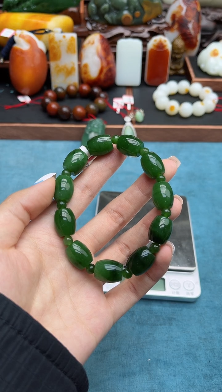 手串未镶嵌和田玉1111by15+