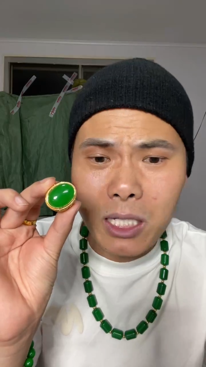 翡翠戒指未镶嵌【小伍珠宝】缅料大鸽子蛋戒指