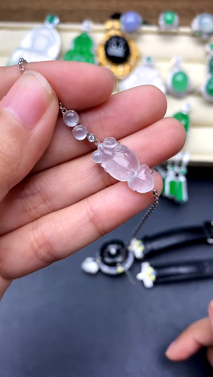 【闪购商品】翡翠手串18K金镶嵌264-中国好珍宝