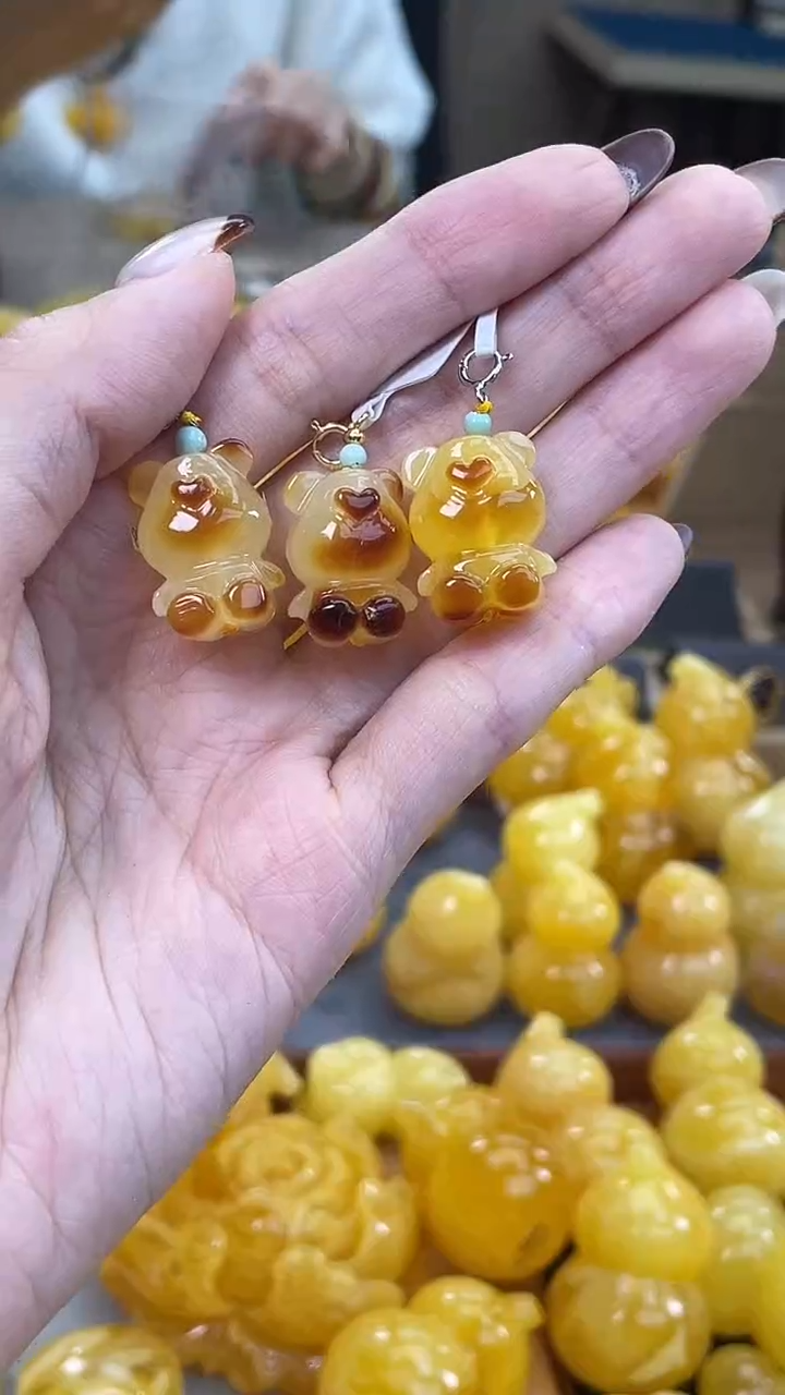 裸石琥珀未镶嵌多样性发货发其一J 73