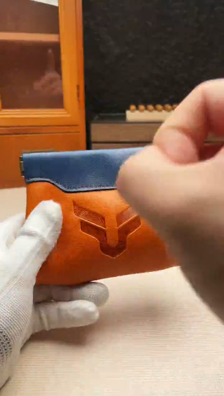 手串猴头核桃文玩包橙色