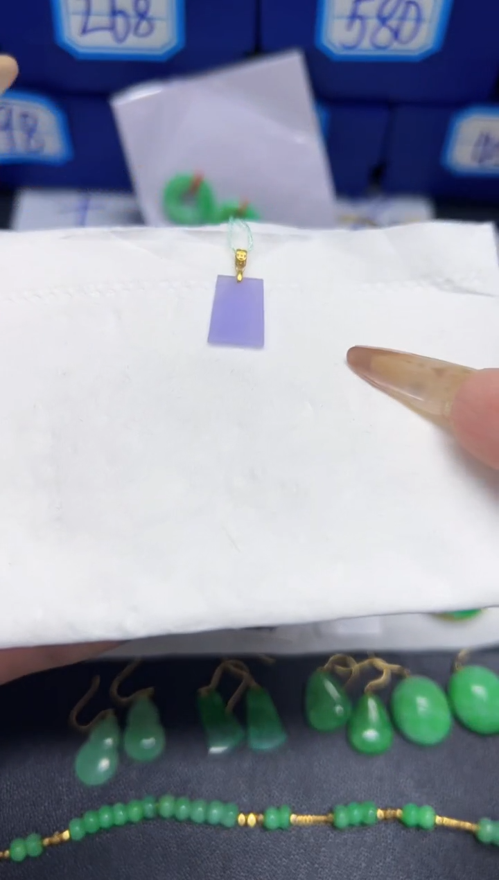 【闪购商品】翡翠颈饰18K金镶嵌Y缅料A货/支持复检/一件
