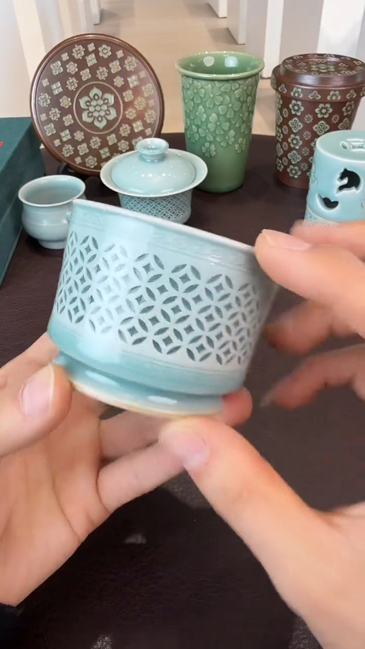 青瓷手工茶器包邮