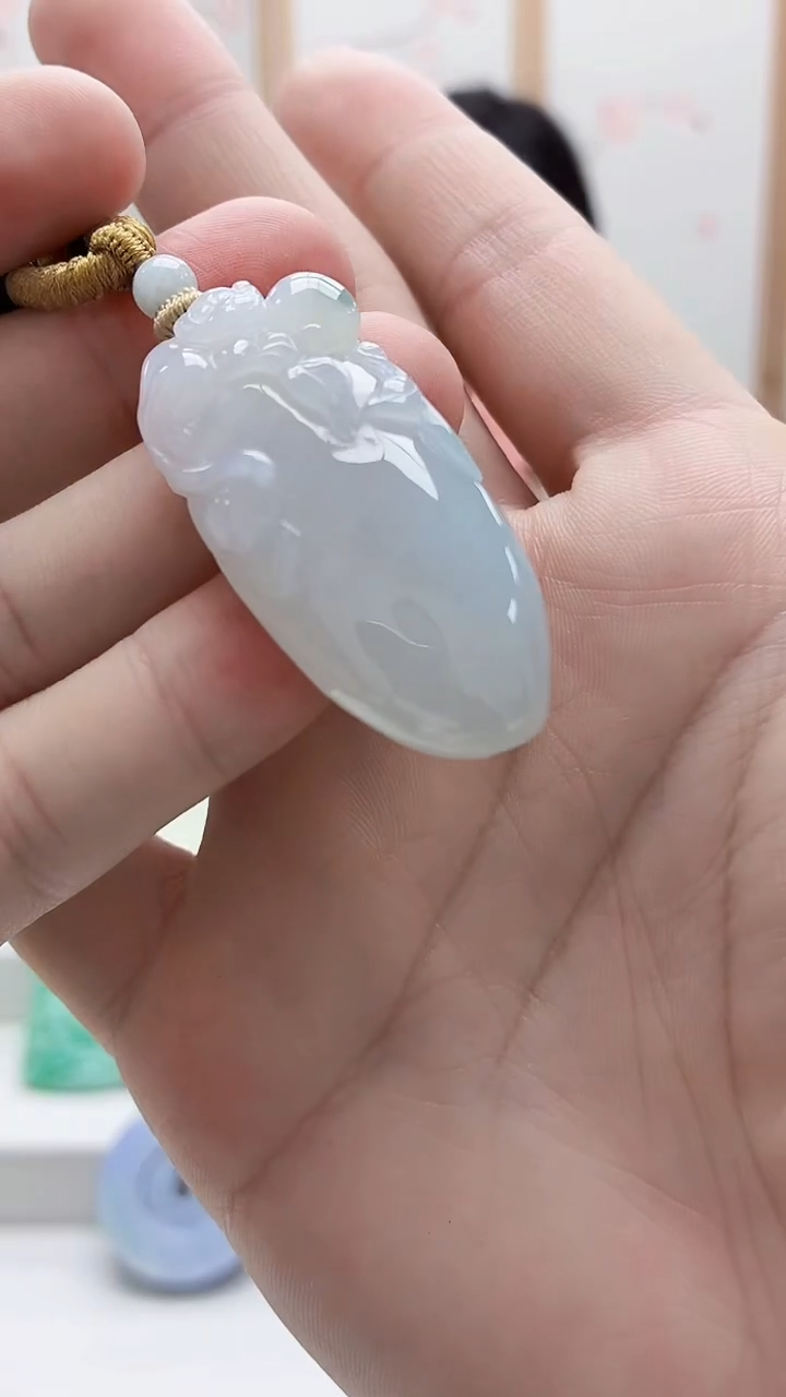 未镶嵌定制翡翠4852bb-毛货挂件28