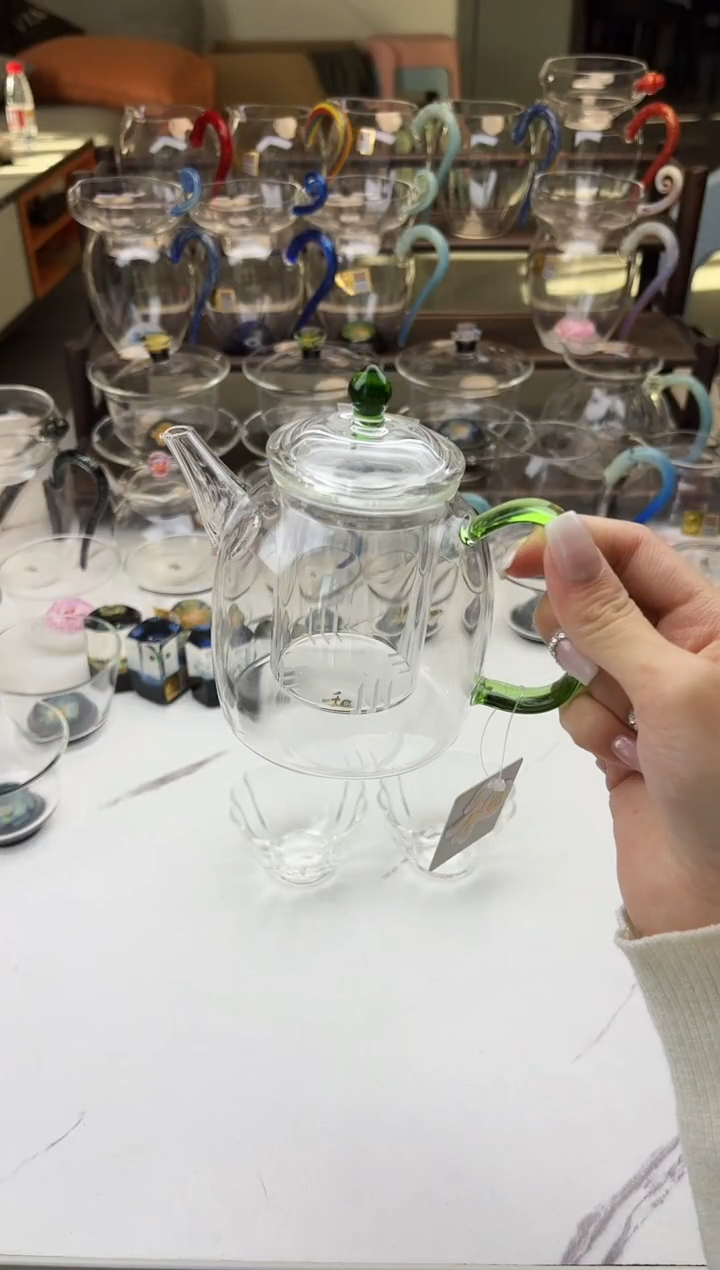 手工艺品玻璃禾器宴臣壶内胆款胡绿色