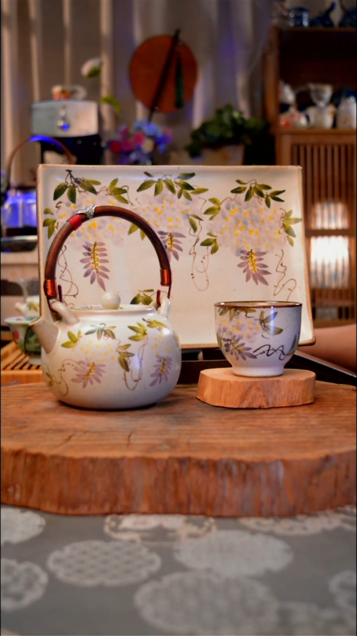 【闪购商品】杯子紫藤花手工手绘手工手绘