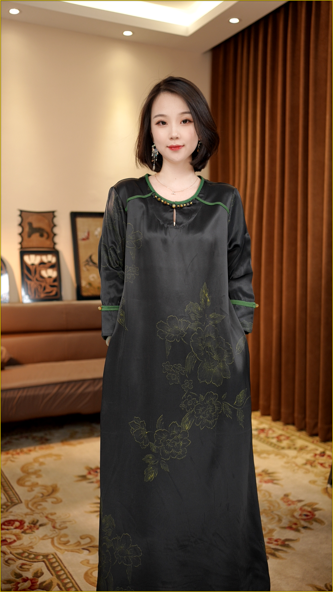 罗裳-新中式国风古韵轻奢简约时尚气质百搭连衣裙