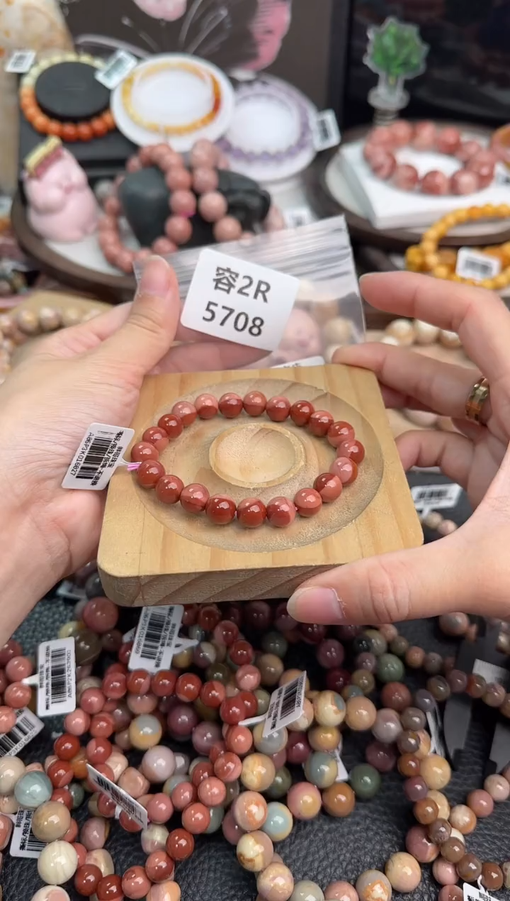 未镶嵌手链石英质玉红****头2R5708