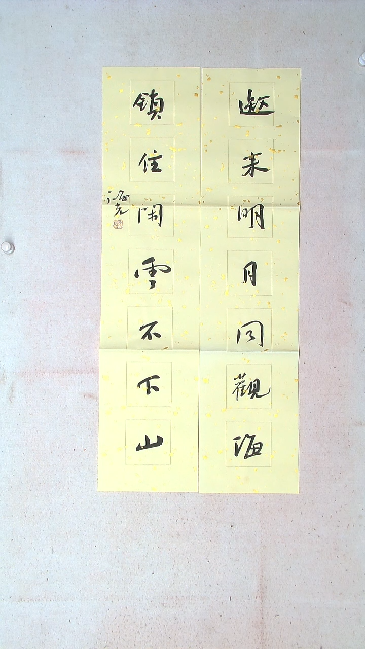 【闪购商品】书法郭鸿光 银川 95*22*2对联