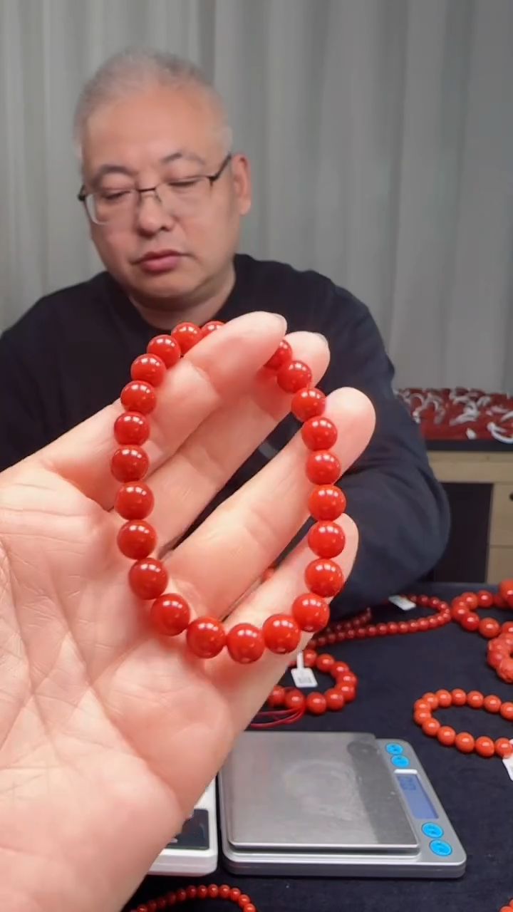 未镶嵌多样性发一件南红玛瑙【高货】锦红8mm保山圆珠单圈 