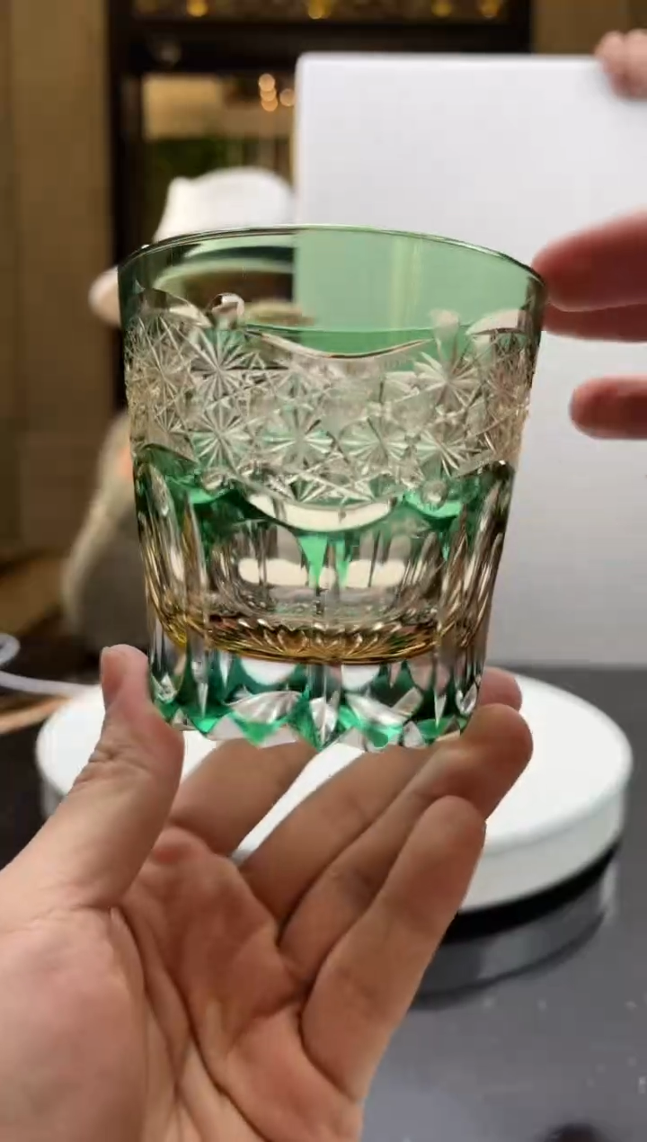 【闪购商品】茶宠绿色威士忌杯2支一组