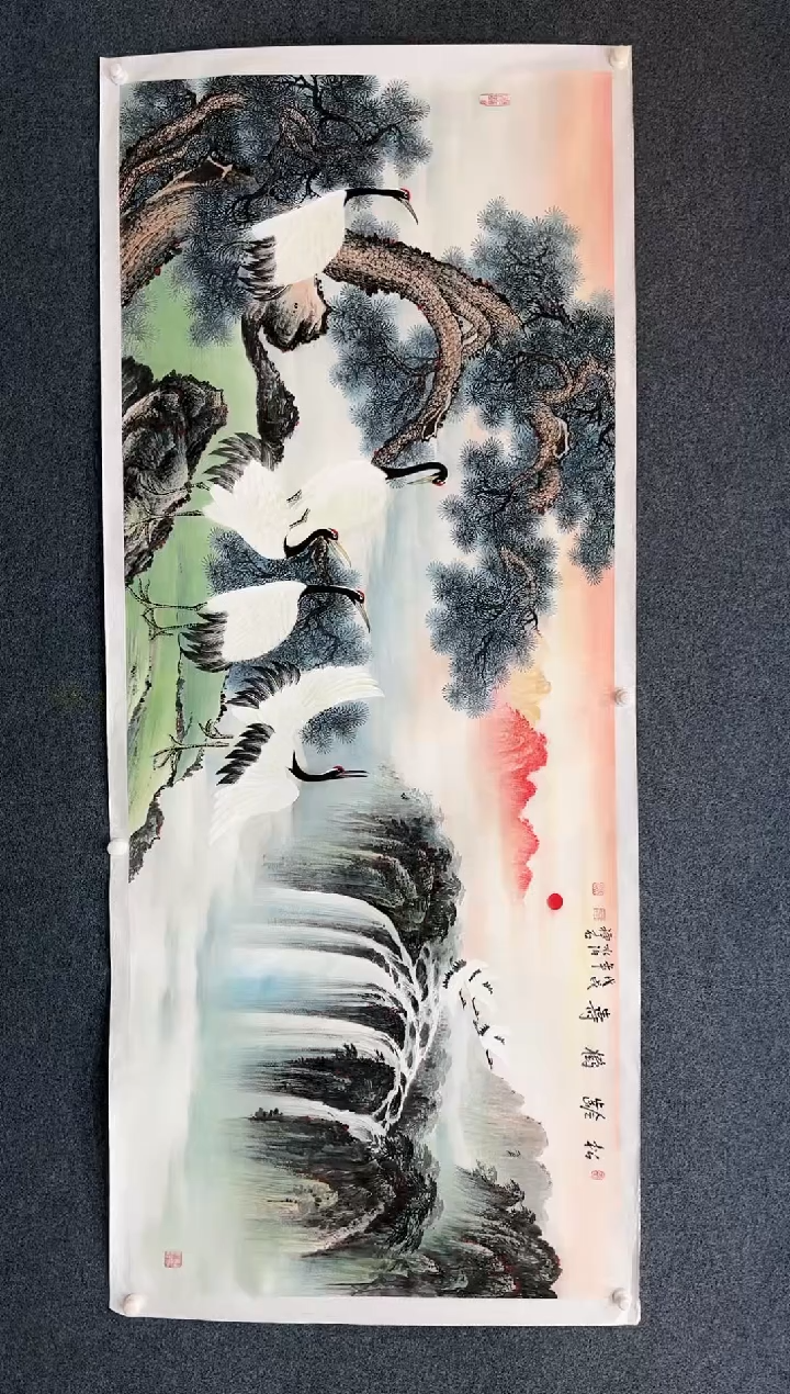 【闪购商品】国画2.20-杨成喜-八尺发光仙鹤-90