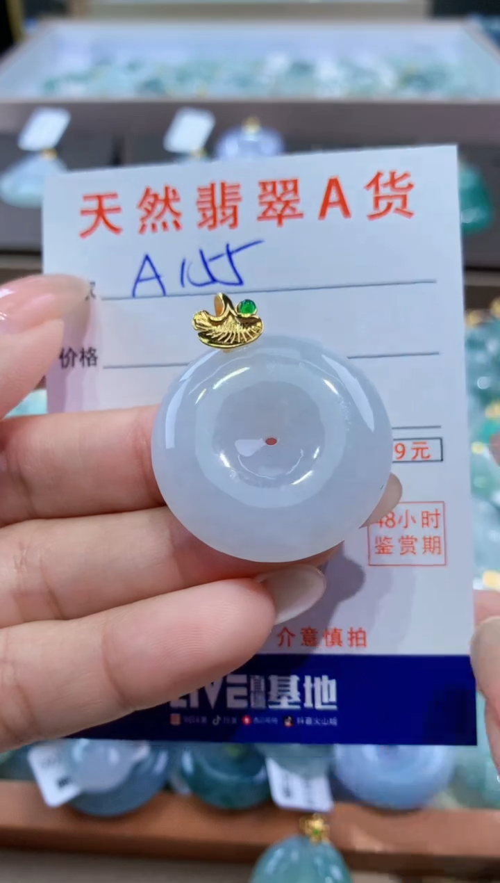 颈饰未镶嵌翡翠天然缅甸翡翠A货挂件 