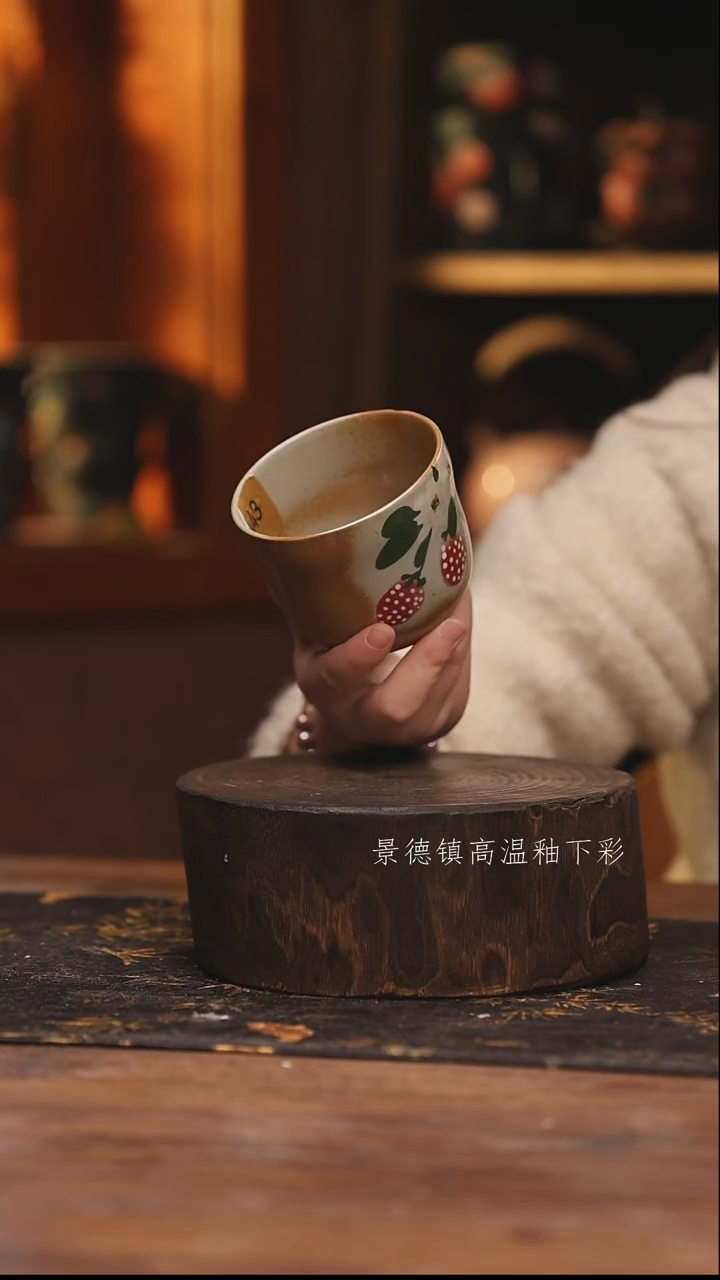 陶瓷景德镇高温釉下手绘陶瓷@L443@