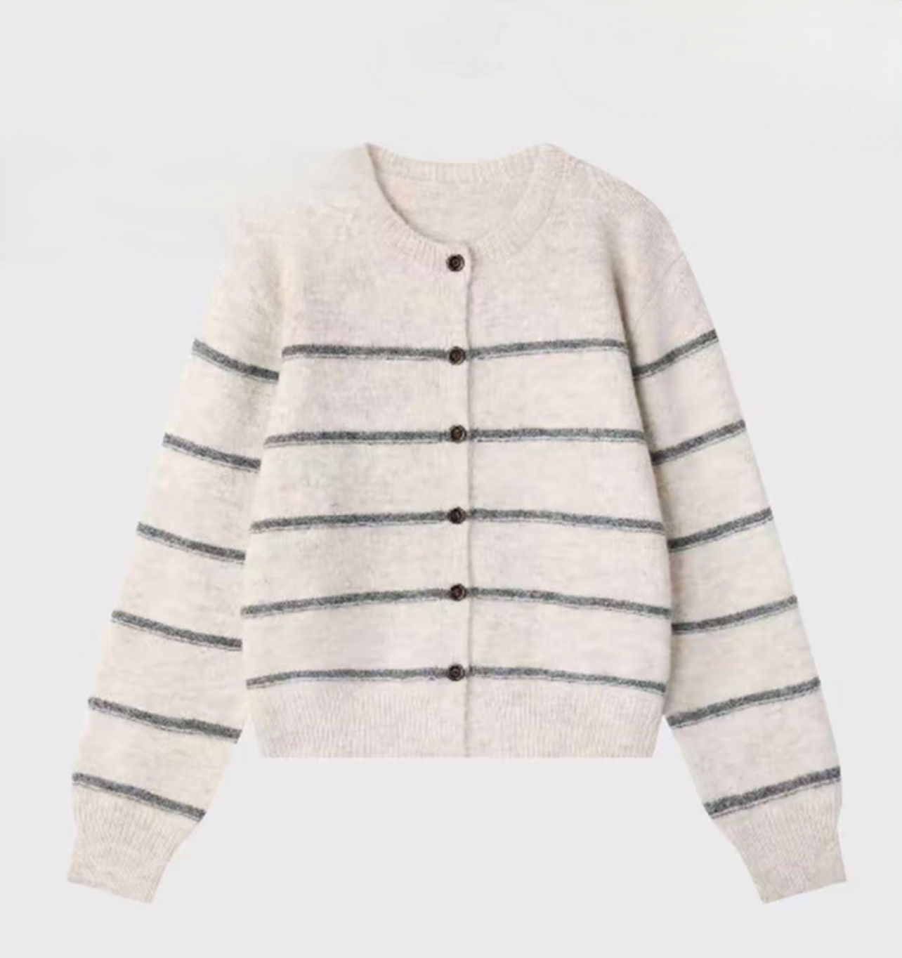 6093小香风秋冬时尚条纹针织上衣