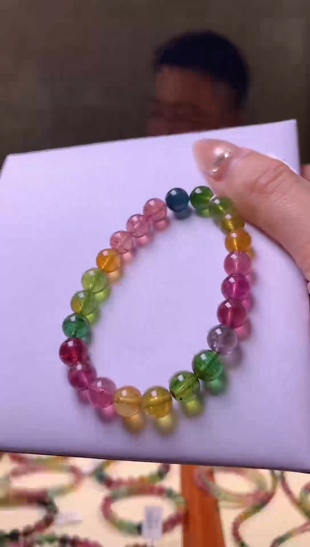 【闪购商品】碧玺手链未镶嵌彩虹碧玺单圈8M+