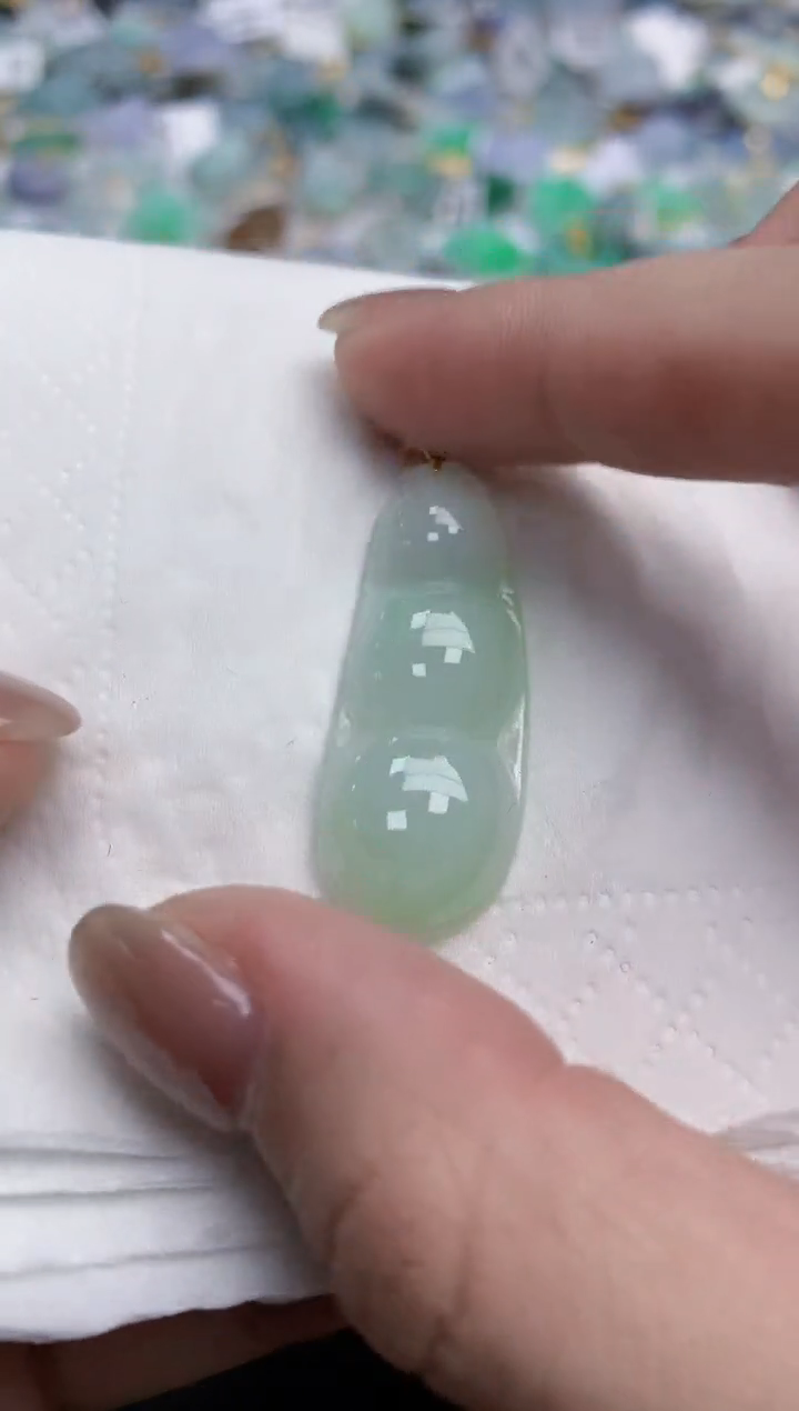 【闪购商品】翡翠颈饰18K金镶嵌天然缅甸翡翠A货