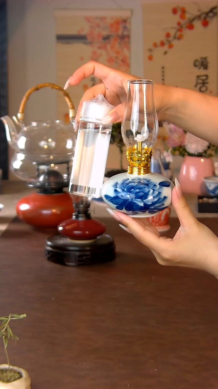 景德镇陶瓷油灯摆件