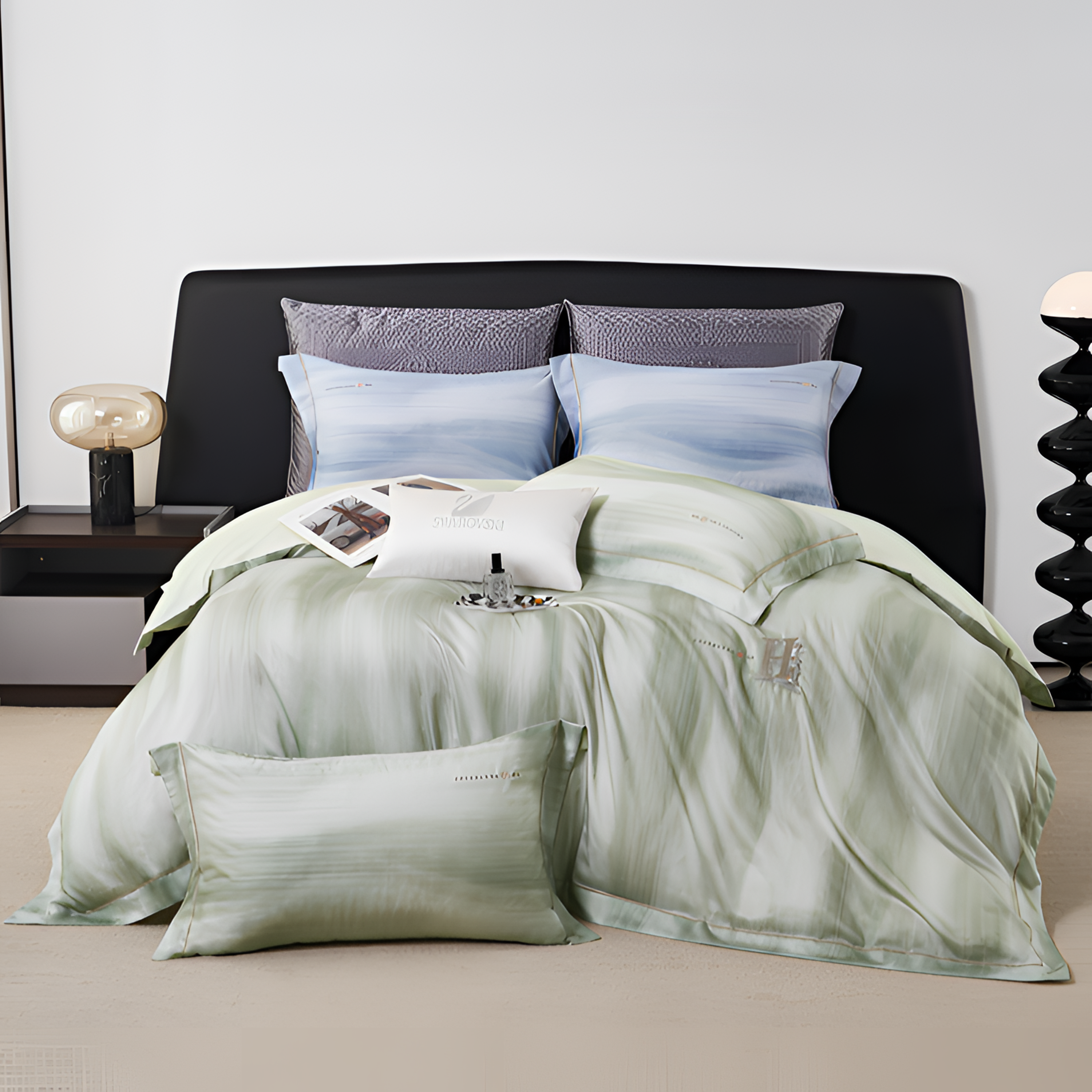 QINDFL/情定法拉【华彩】天丝棉数码印花四件套丝滑细腻柔软亲肤