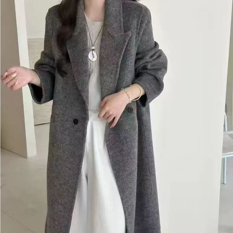 【169-299】柚子 羊毛大衣女 （看好款式） [韩咏]