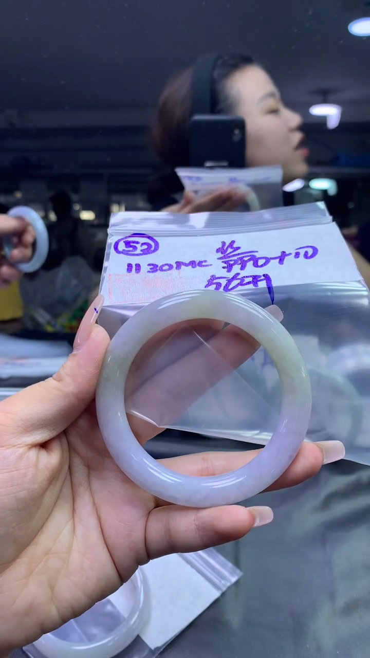 未镶嵌定制翡翠52圆条56纹丝+990元+拍一发一