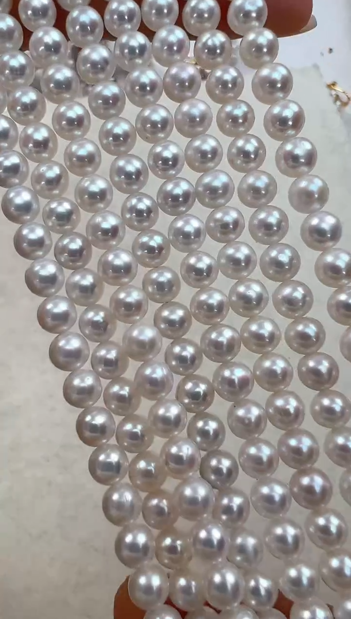 【闪购商品】拼合珍珠（马贝珠）颈饰银S925镶嵌多样性发一5-6心形扣