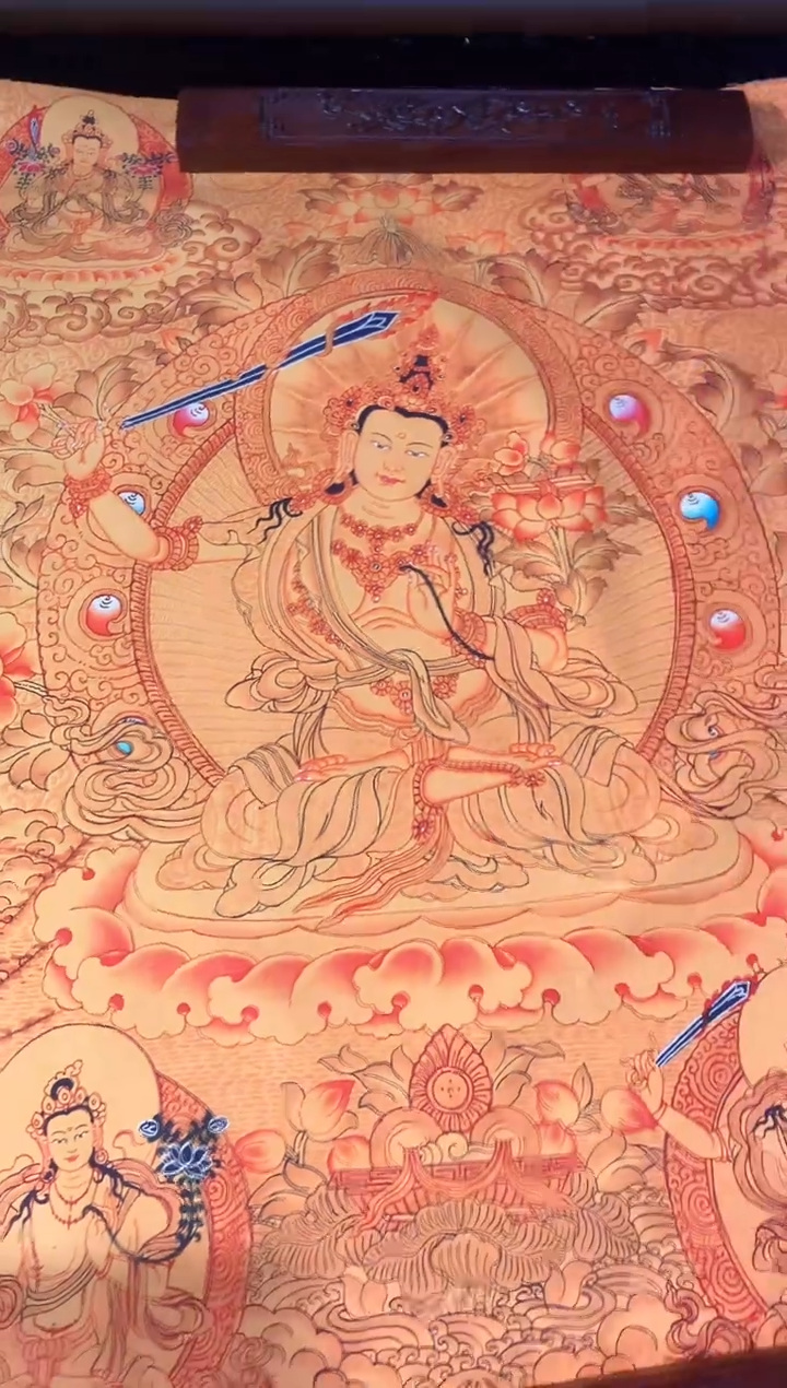 卷轴画119文殊菩萨